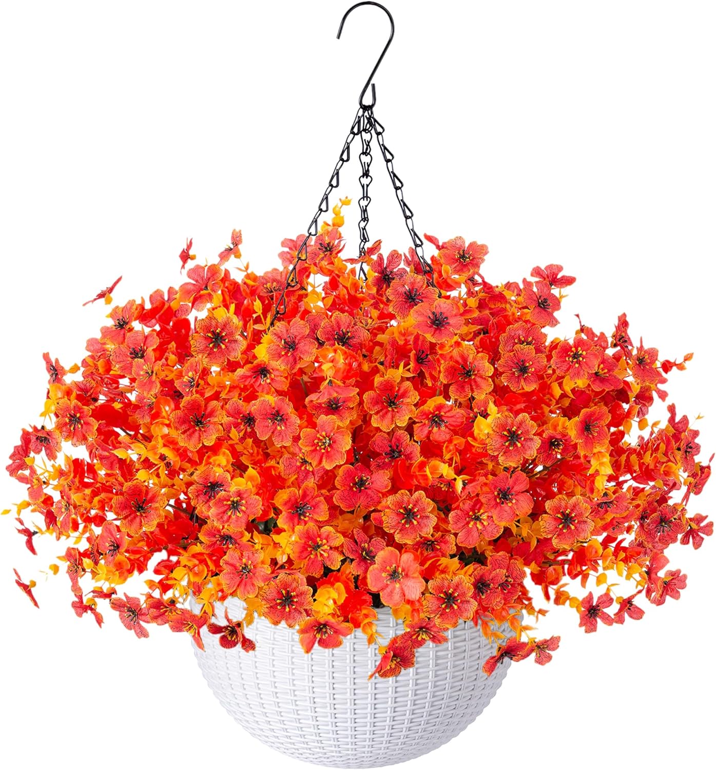Ivydale Artificial Fake Fall Hanging Mums Flowers Plants