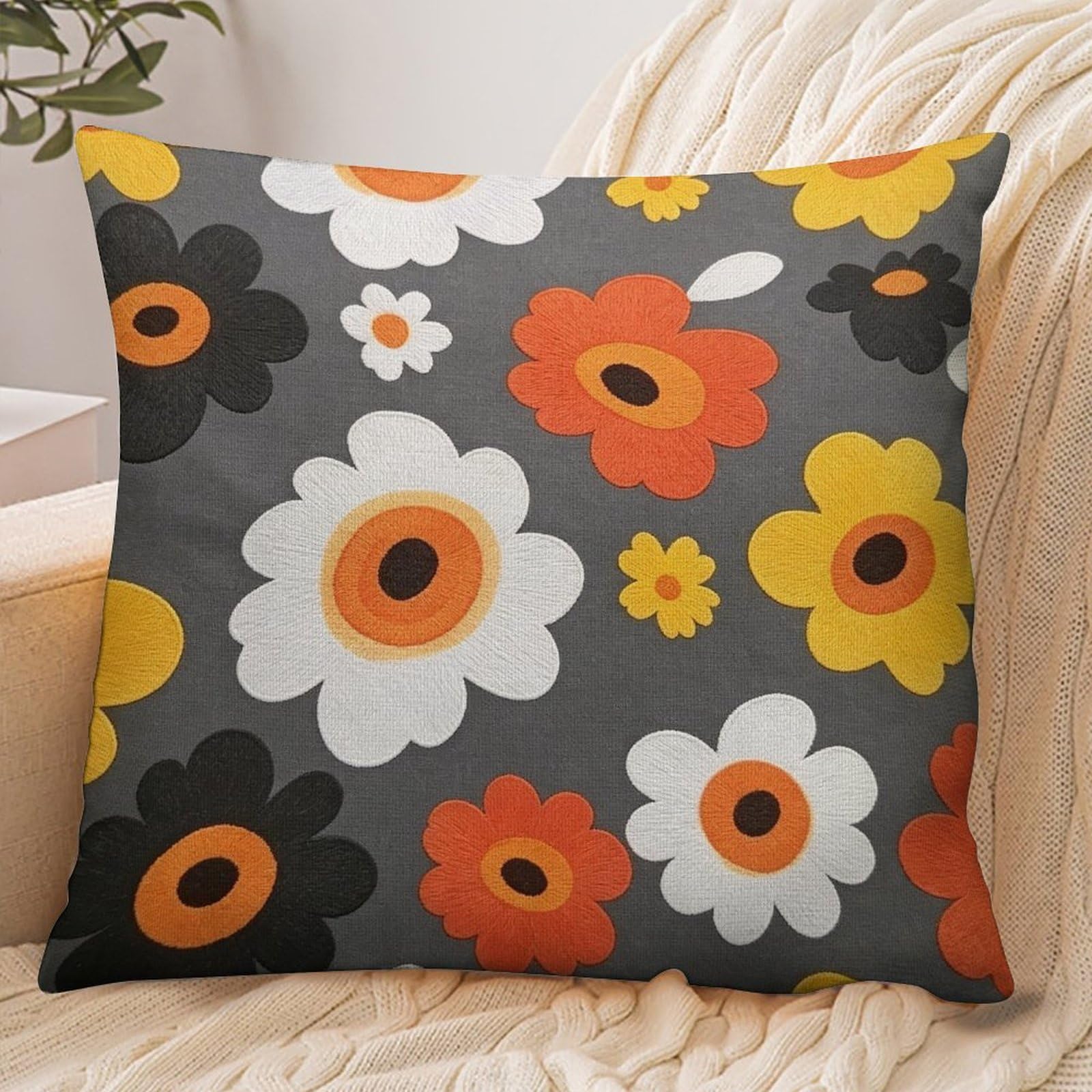 Fekiloot Style Floral Print Pillowcase Pillow Sham Pillow Case