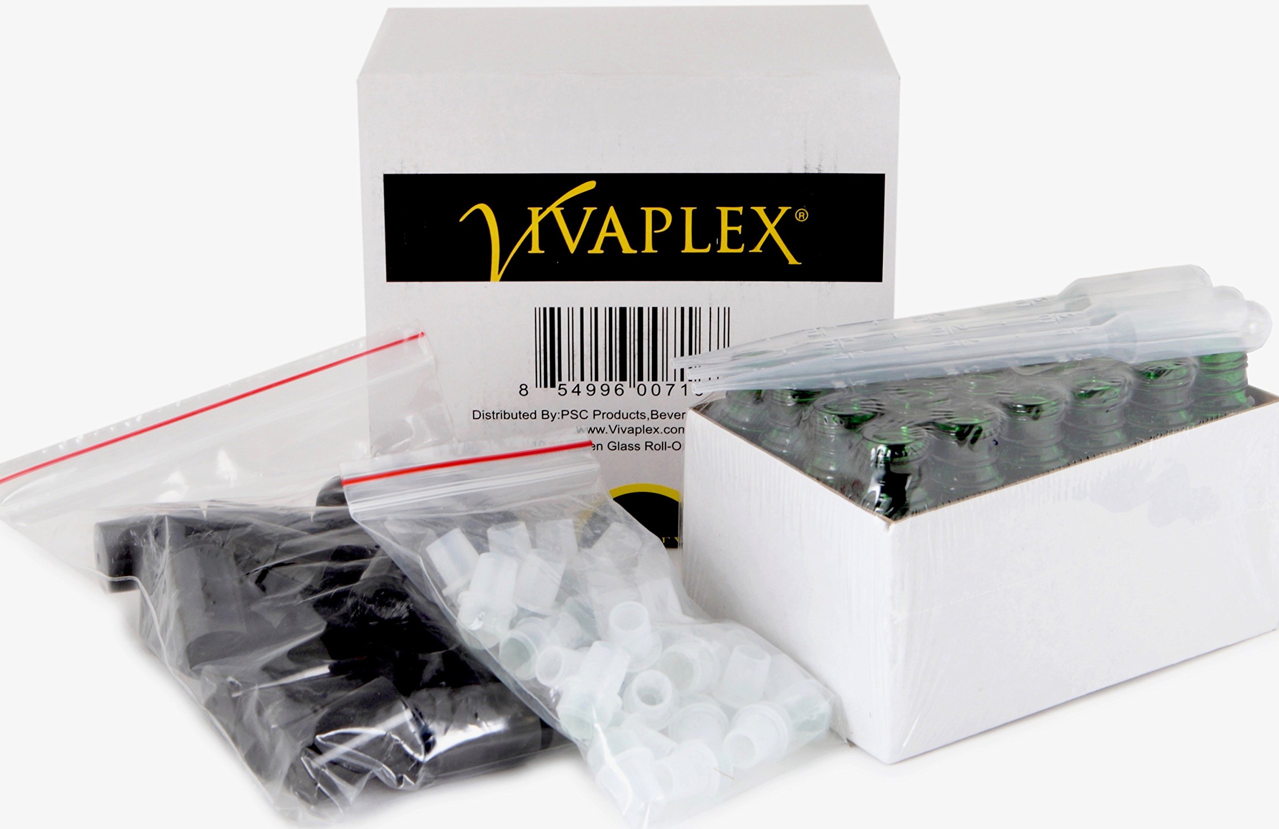 Vivaplex Grüne Glasflaschen 10 Ml Mit Pipette – 24 Stück, Ideal Für ätherische Öle & Parfum