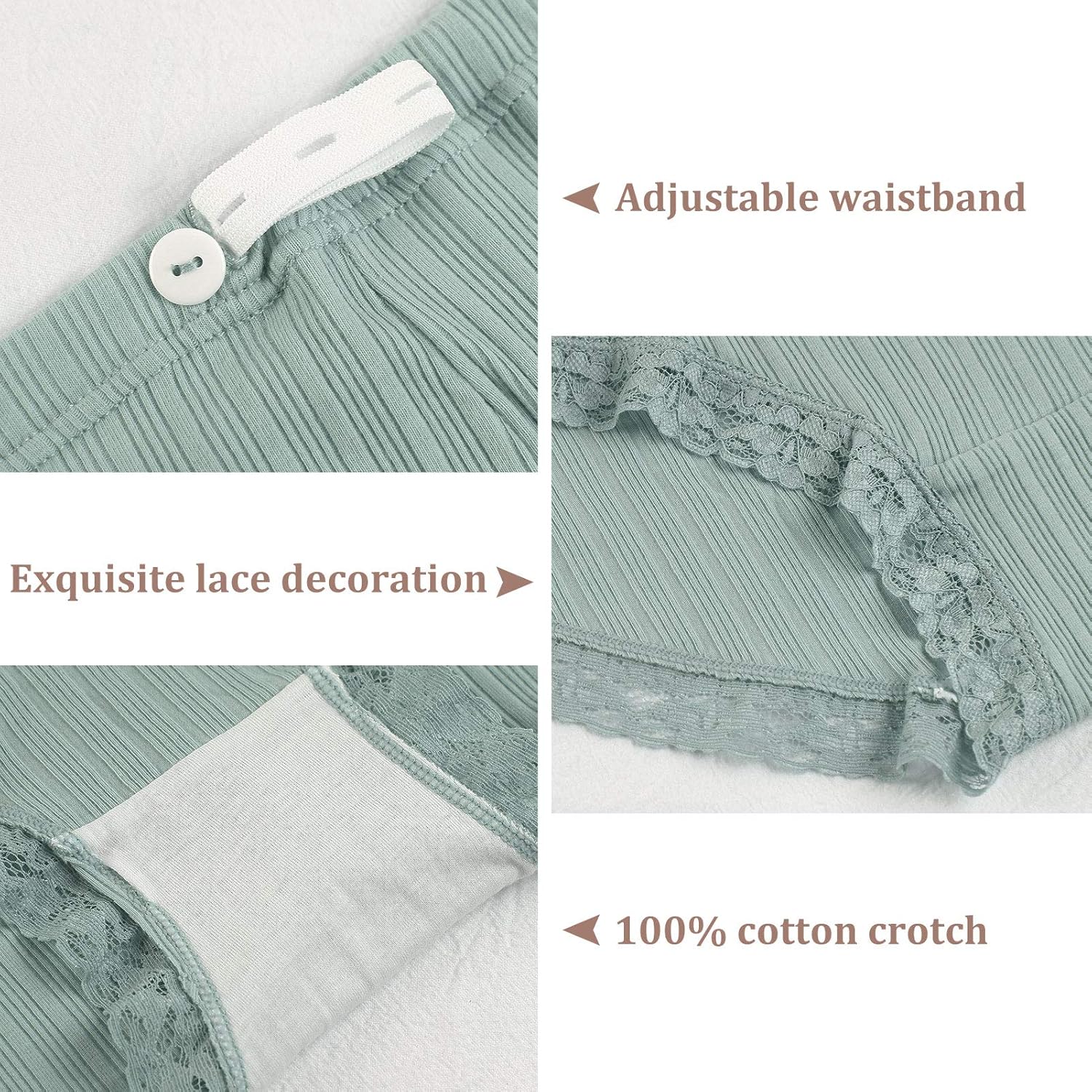 FEOYA Women's Maternity Underwear Over Bump Cotton Pregnancy Panties Plus Size High Waist Seamless Briefs 3 Pack - Image 3