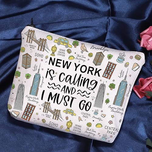 Miniatura 5 de POFULL NYC Gift New York is Calling and I Must Go Tote Bag Regalo de viaje Regalo de viaje de Nueva York, Nueva York está llamando bolsa de