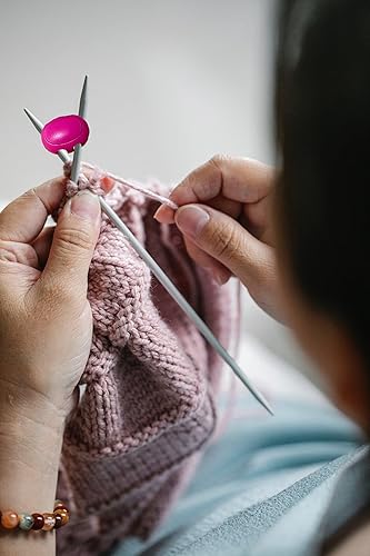 Miniatura 8 de SPANSEE 8 tapones de punto de punto de calaveras de colores, protector de punta de aguja de tejer, tapones de aguja de tejer, suministros de tejer