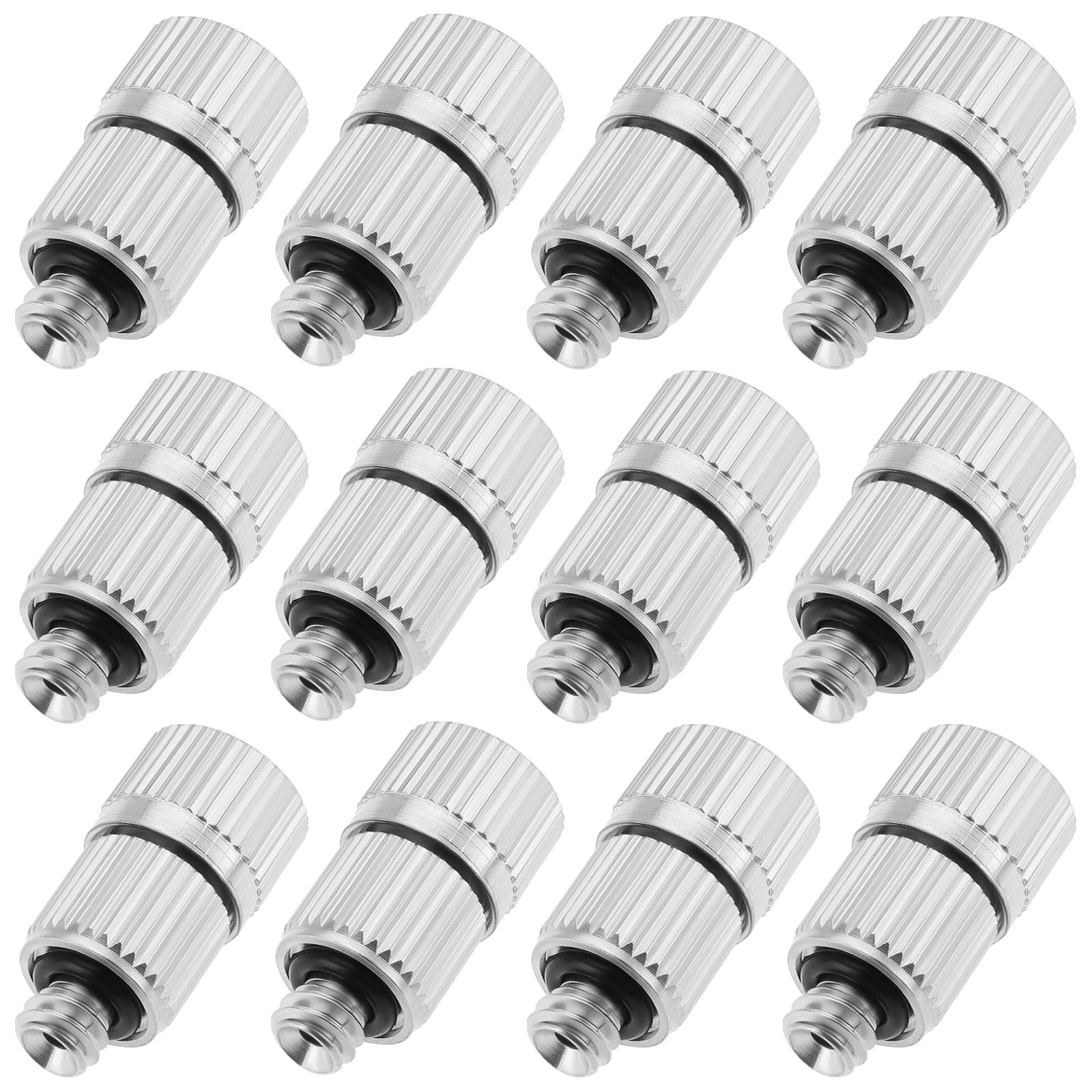 30Pcs 0.3mm Orifice High Pressure Mist Nozzle Micro-Mist Sprayer for Greenhouse Sprinkler Irrigation Plant 18.5 * 9.5mm Silver