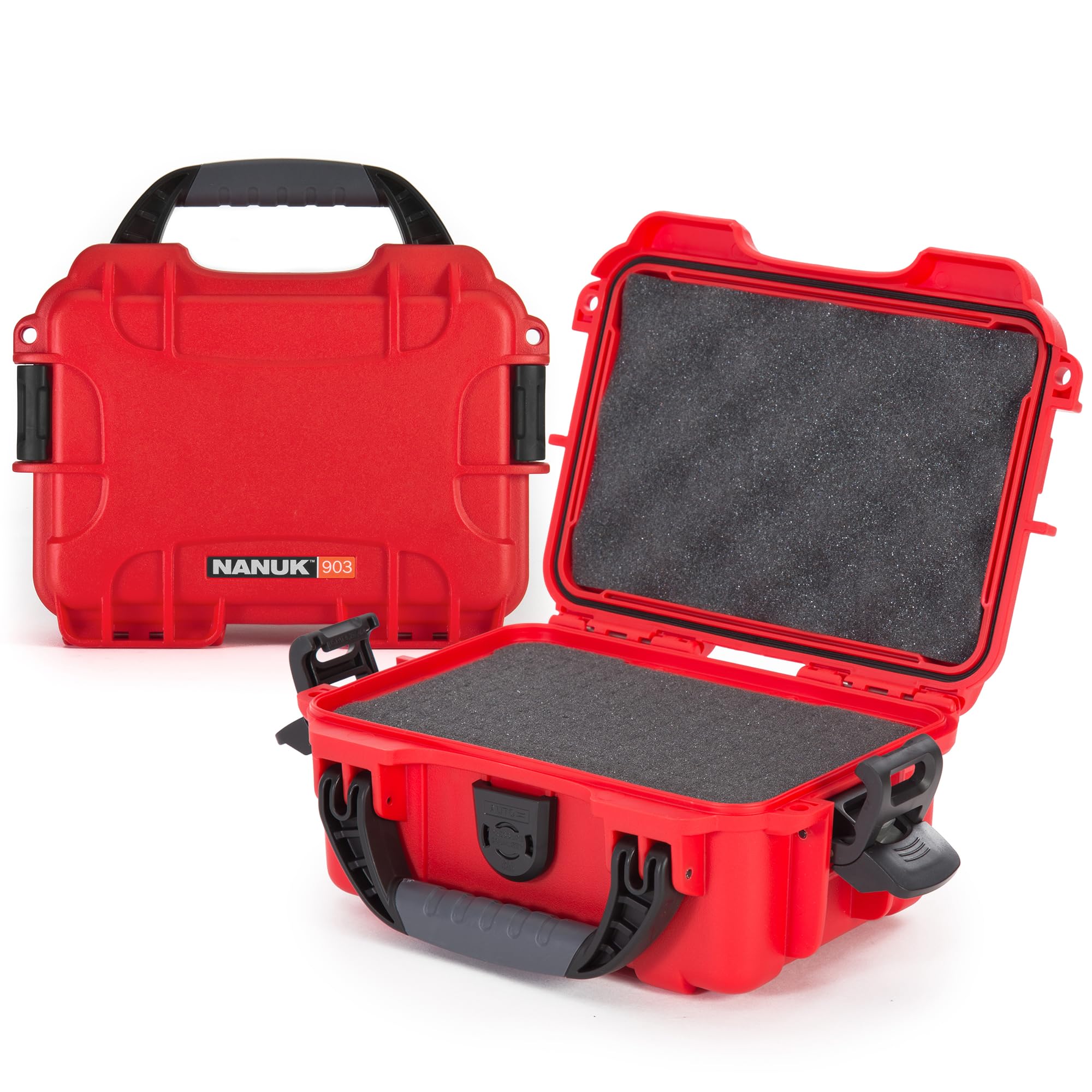 Nanuk 903 Small Waterproof Hard Case with Foam Insert 9.1" x 6.8" x 3.8"- Red