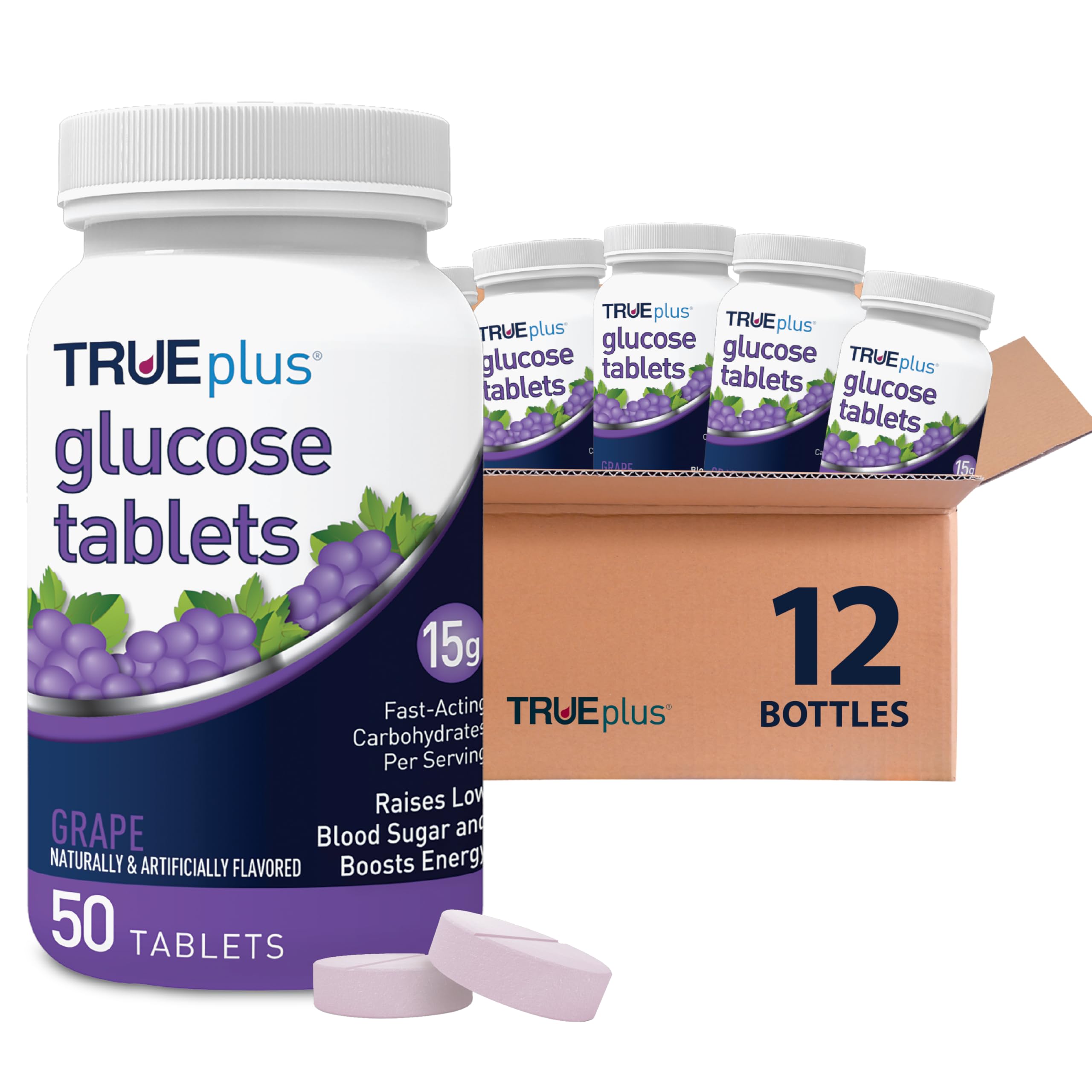 TRUEplus Glucose Tablets, Assorted Fruit Flavors, 50 Count — Amazon image 12