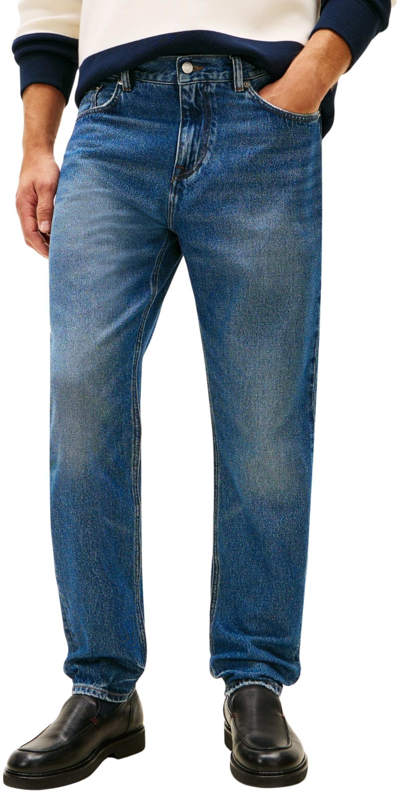 Tommy Hilfiger Men Tapered Harlem RGD Benny Blue MW0MW41890 Tapered, Denim, 33W / 30L