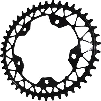 Absoluteblack Oval Gravel 110Bcd 1X Chainring Black, 44T, 5H+Bolts