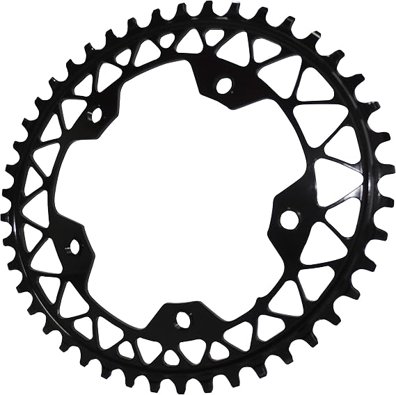 Absoluteblack Oval Gravel 110Bcd 1X Chainring Black, 44T, 5H+Bolts