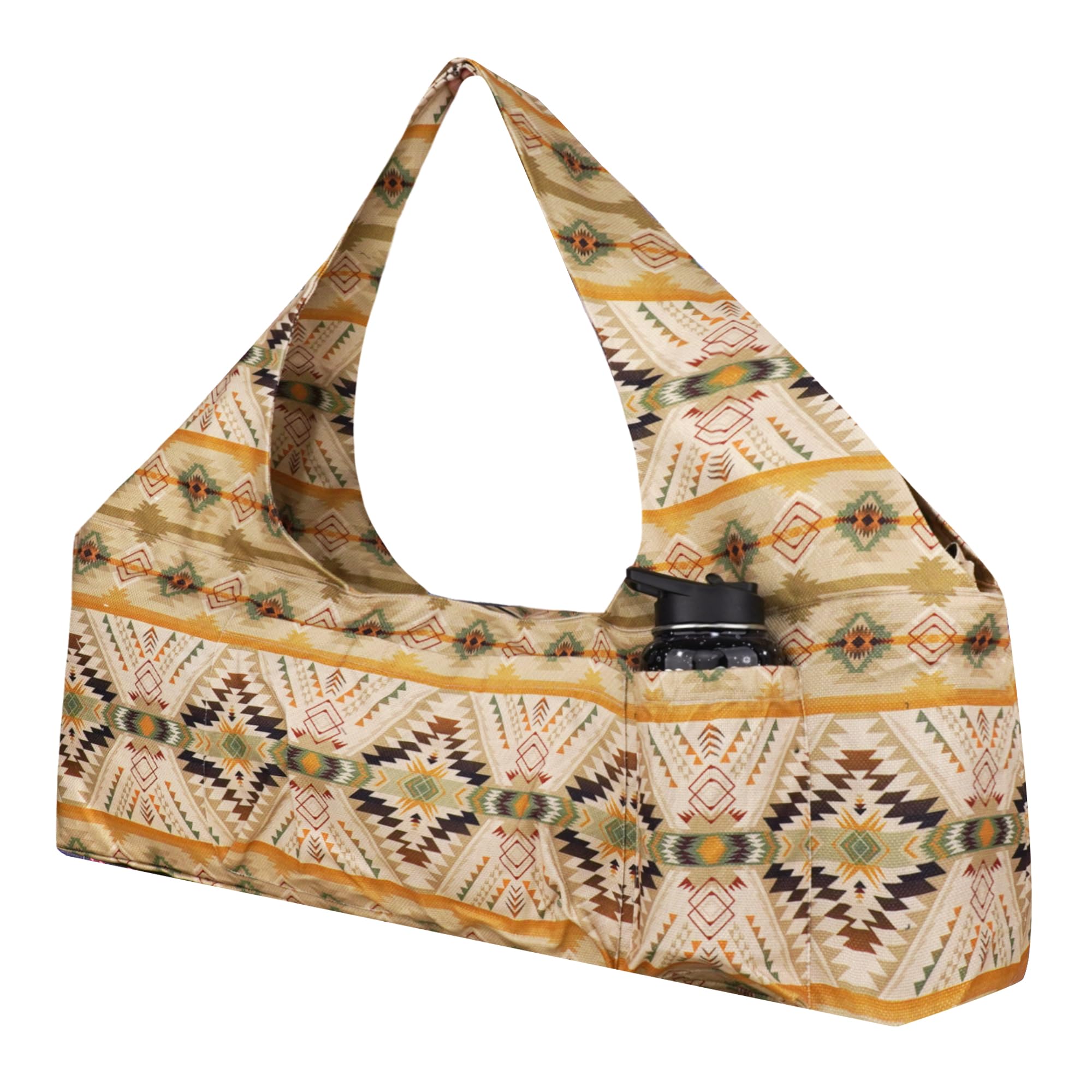 jswuffx Large Yoga Mat Bag Yoga Bags and Carriers Fits All You Stuff Yoga Tote Bag with Yoga Mat Strap, Elastic Pockets and Zipper Pockets