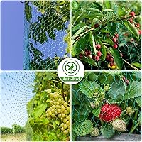 Vista 6 de Red de aves para jardín de 13x33 pies - Sukh Red de malla para protección de jardín, cerca de aves, red para plantas, gallinero, protección