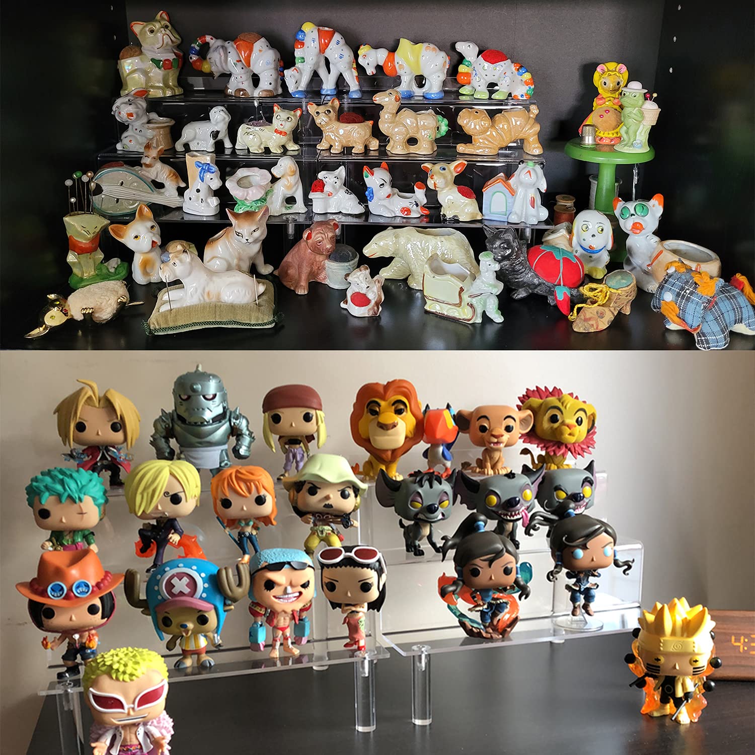 Grarry Acrylic Display Stands, Clear Riser Display Shelves for Amiibo