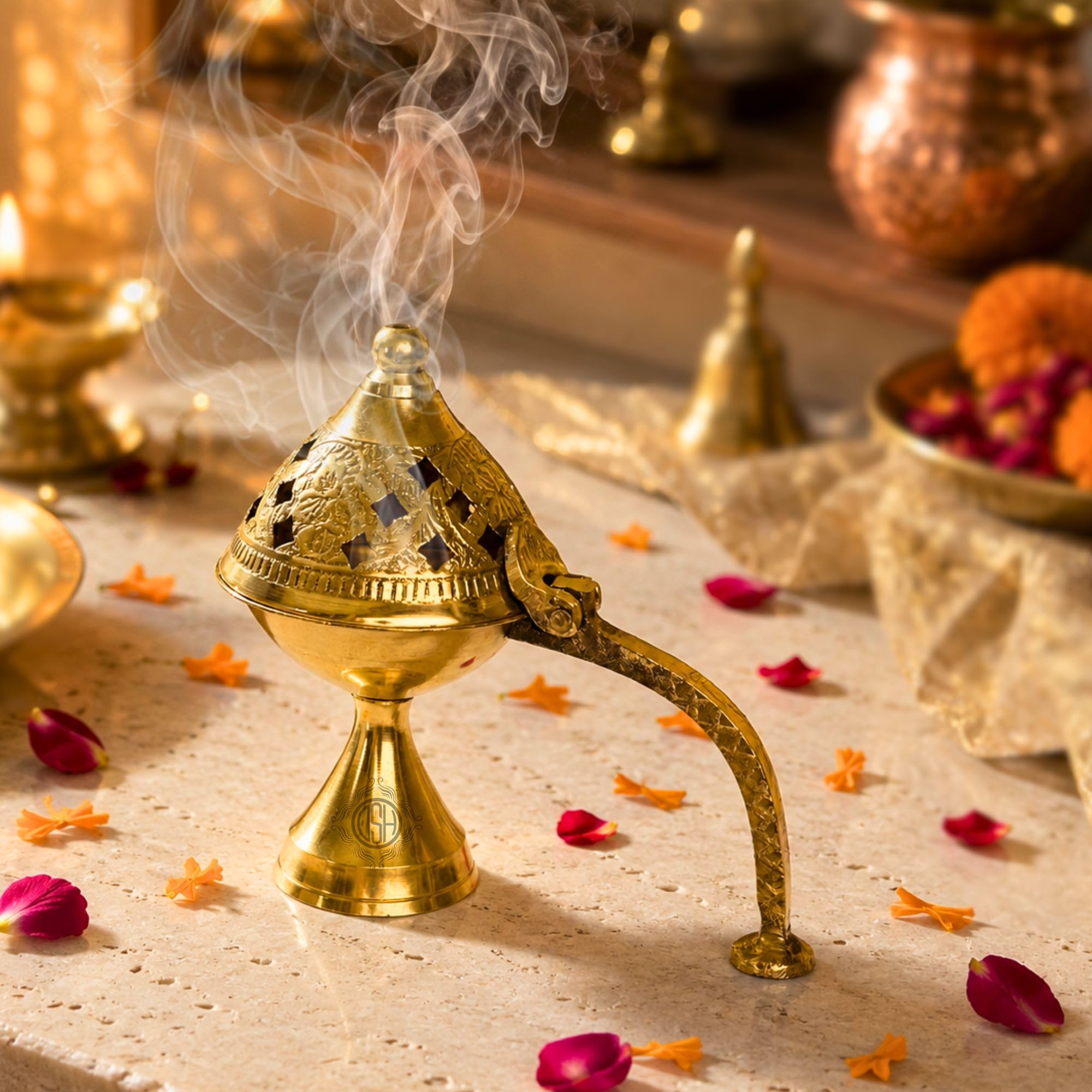 Brass Loban Burner - Purify Your Home -6