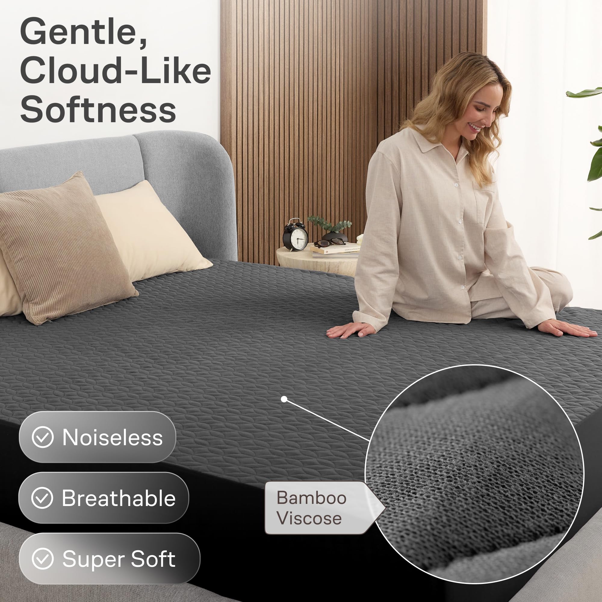 Gray Queen Size Mattress Protector D510