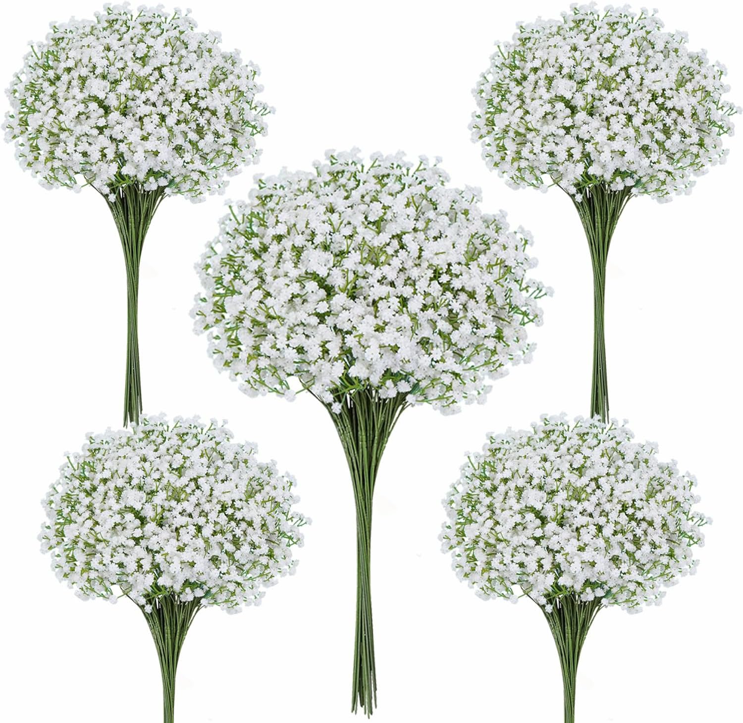 50 pcs baby breath artificial flowers, fake babys breath gypsophila flowers bulk, realistic artificial flowers bouquet flores artificiales para decoracion for wedding party home decoration