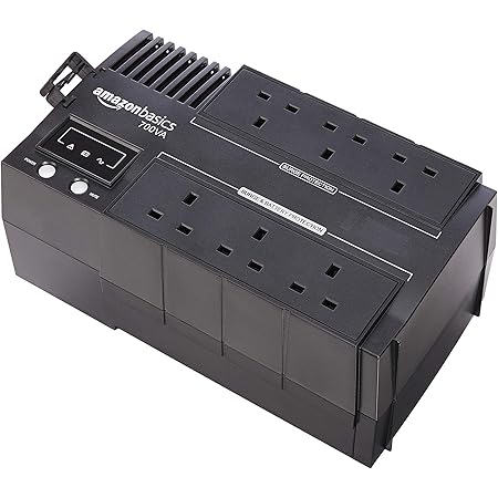 Amazon Basics Line-Interactive UPS-700VA with Shutdown Software and Surge Protection, UK Outlets
