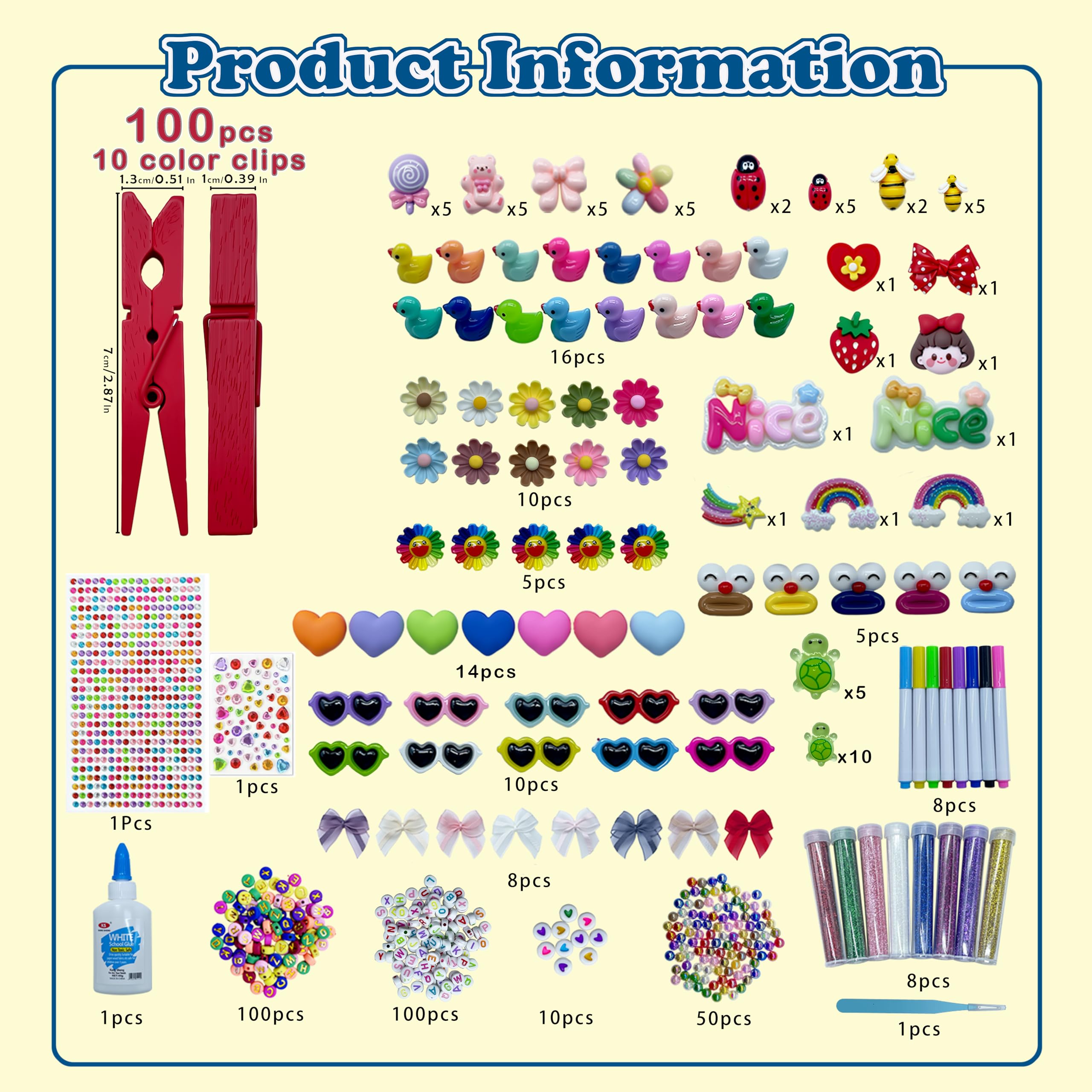 Gisela Graham Magnetic Peg Clips, Wood, Multi, One Size