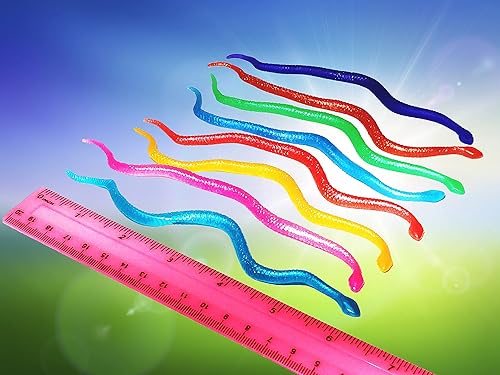 Miniatura 7 de UpBrands Juego de 96 juguetes elásticos de lagartos y serpientes a granel, kit para recuerdos de fiesta de cumpleaños para niños, bolsas de