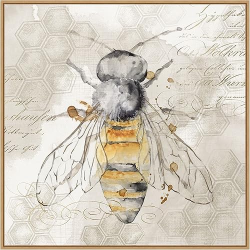 Miniatura 8 de Amanti Art Lienzo enmarcado para pared, 16 x 16 pulgadas, abeja reina II por Eva Watts, lienzo enmarcado para pared, obras de arte de animales,