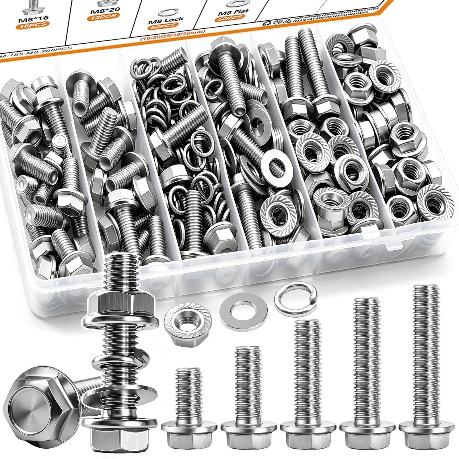Metric Bolt & Nut Kit - 400 Piece Assortment -20