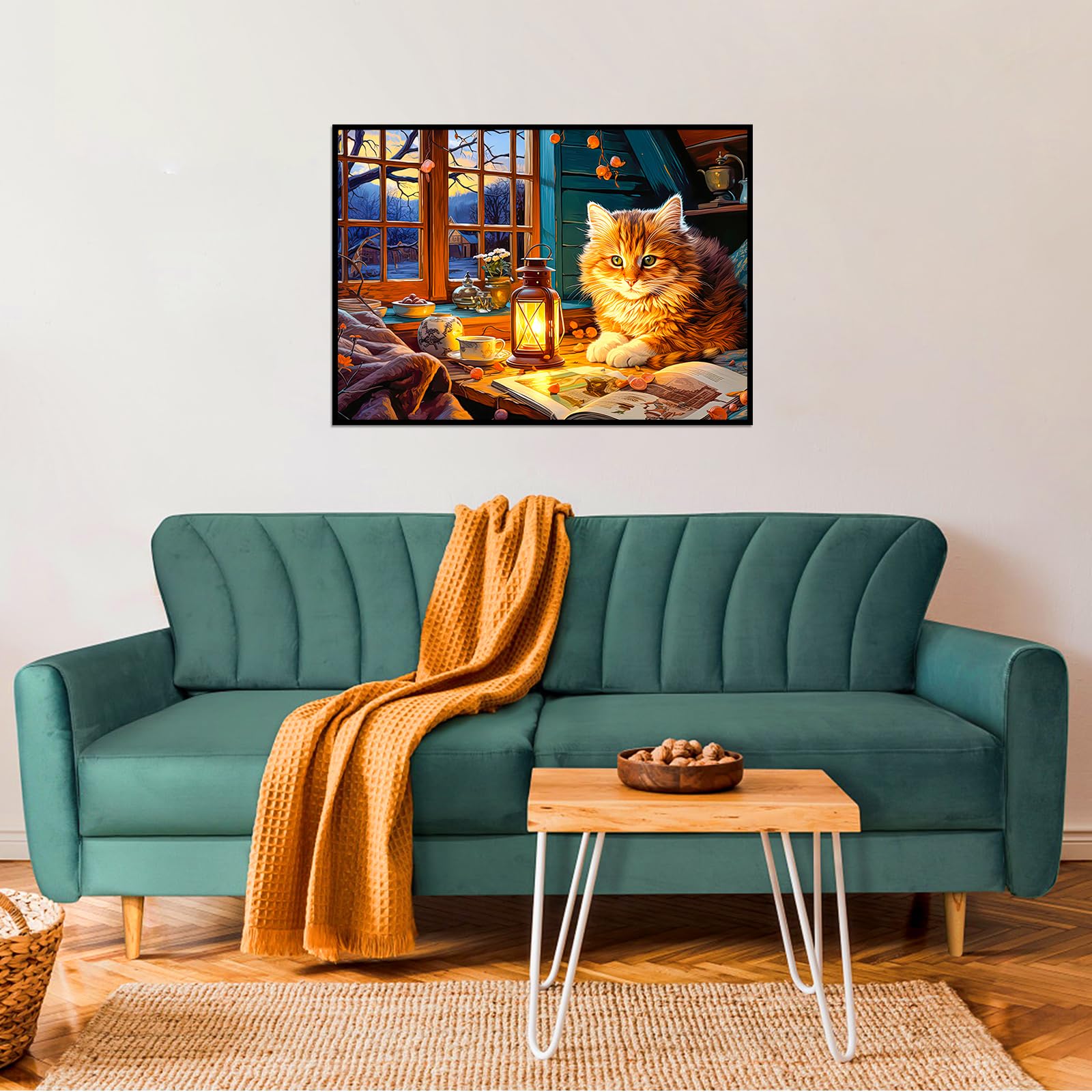 Puzzle 1000 Pezzi Per Adulti: Ritratto Di Gatto Colorato, Sfida Artistica Con Poster Incluso, Regalo Per Amanti Dei Gatti - 5