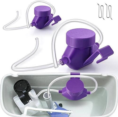 Meonum Paquete de 2 sistemas de limpieza de inodoro, limpiador automático de inodoros, sistema de tanque de agua de baño autolimpiante para eliminar