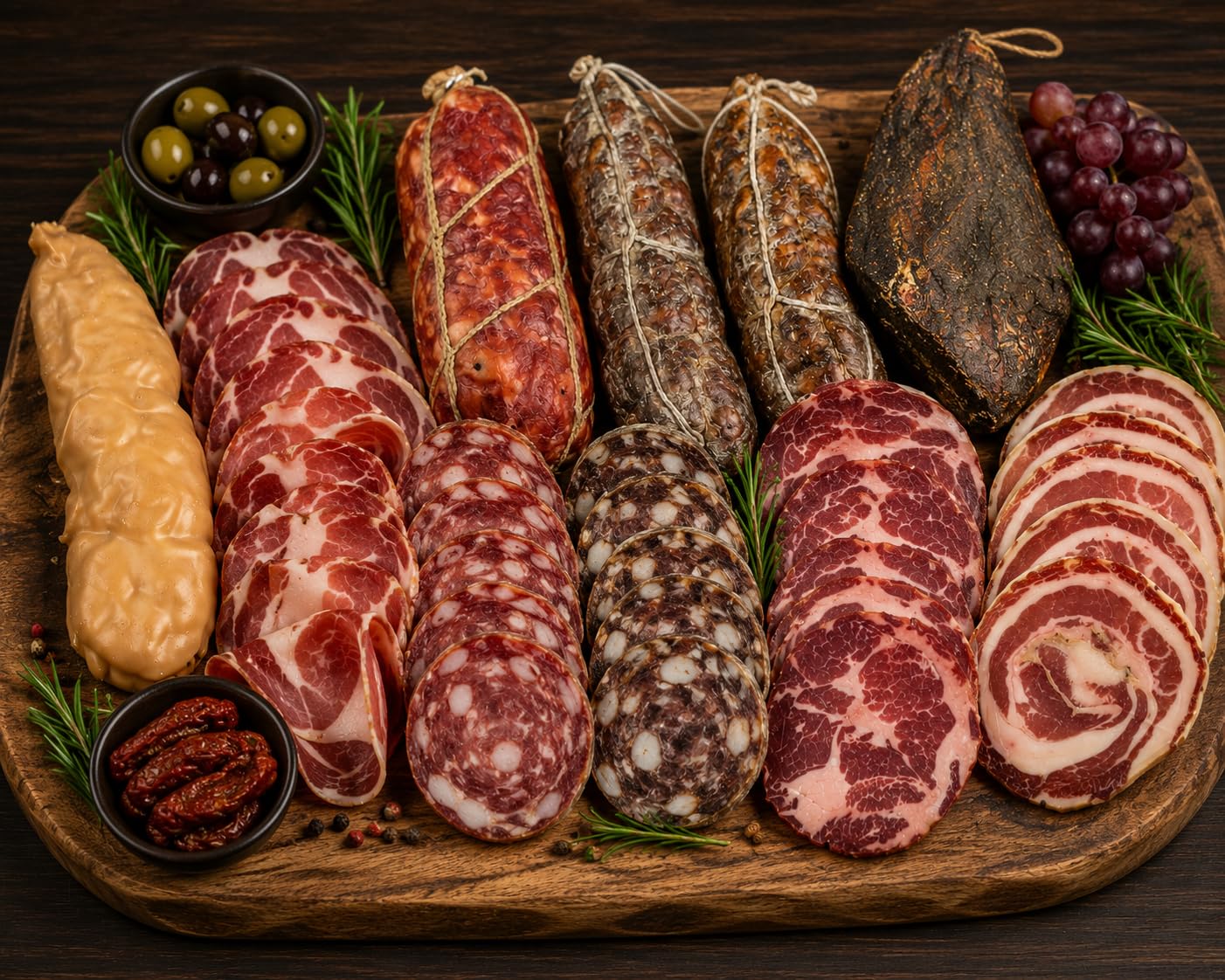 Machegusto!® Black Gourmet Box – Coffret Premium de Charcuteries Italiennes Artisanales – Sélection Gourmet 6 Pièces