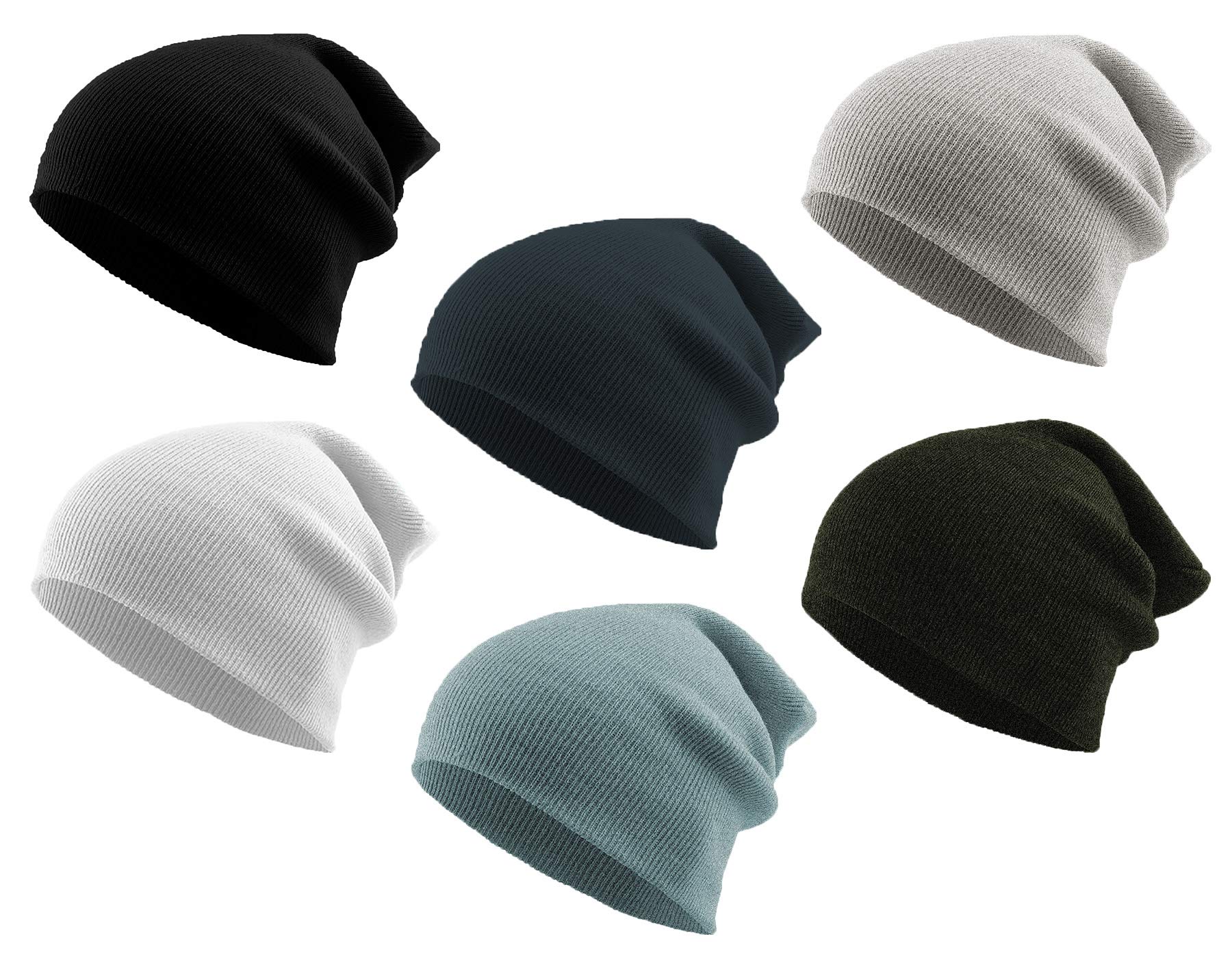 THE BLAZZE 2015 Winter Beanie Knit Hats for Men & Women - Oversized Long Slouch Beanie Cap - Warm & Soft Cold Weather Toboggan Caps (Pack Of 6, Black) (B08R5M9Q25) Amazon Price History, Amazon Price Tracker
