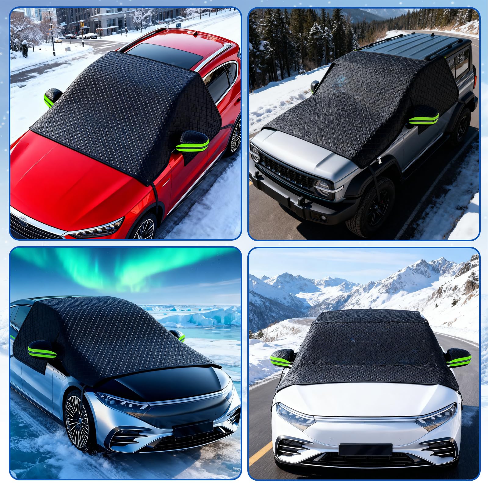 Copertura Parabrezza Auto Magnetico Inverno Antigelo Antineve Antipolvere Anti UV