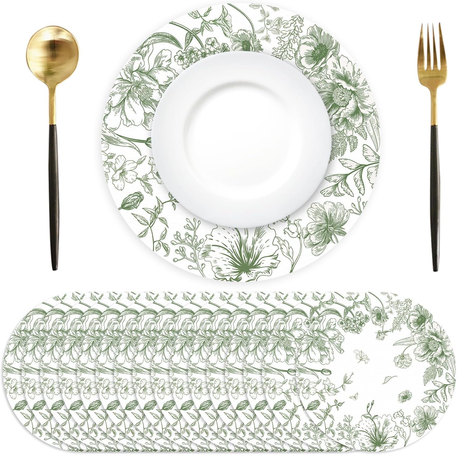Sets de table jetables en papier pour simplifier le nettoyage d'un repas d'anniversaire chic