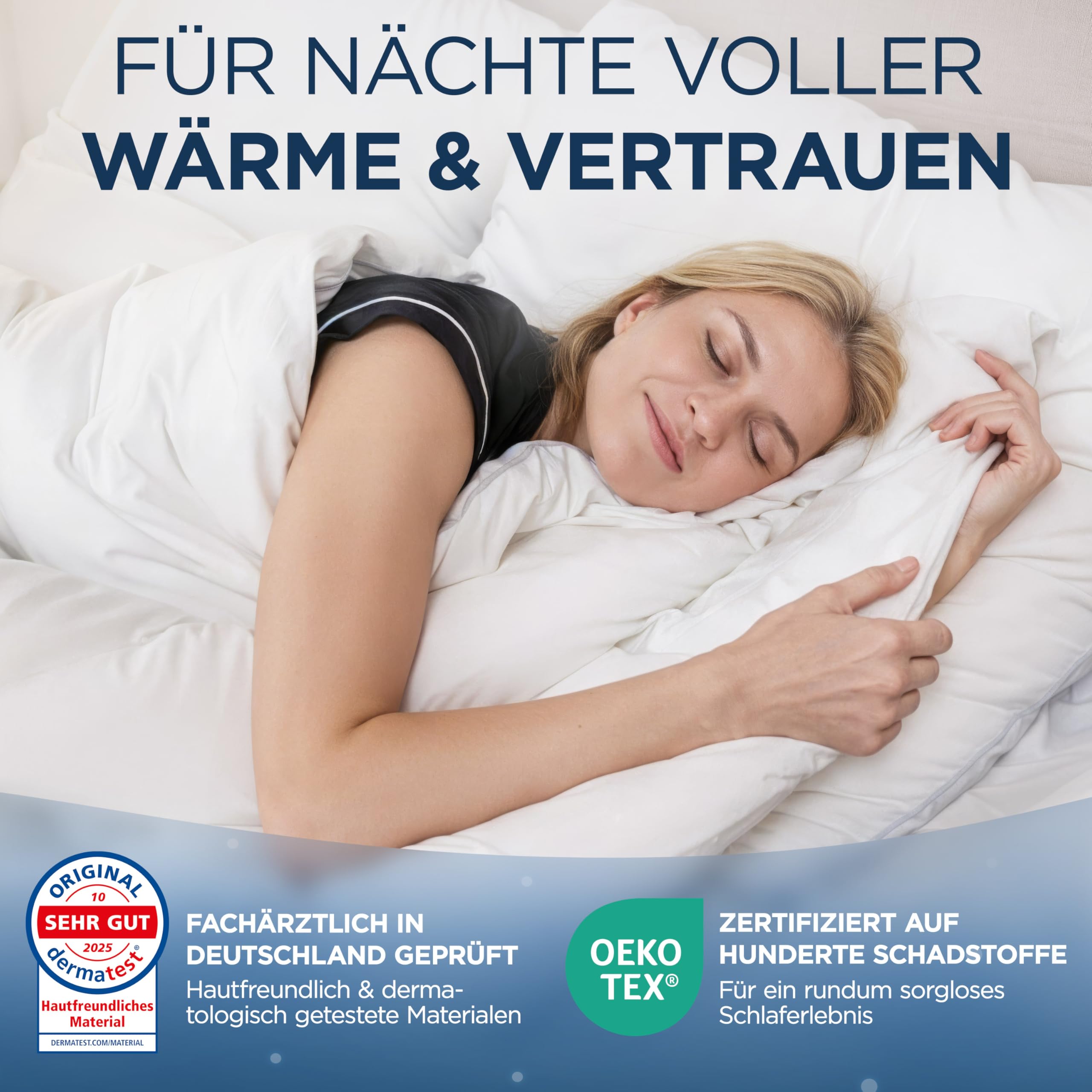 Samthus Feder- und Daunendecke 220x240cm - Oeko-Tex zertifizierte Bettdecke aus weichen Federn und Daunen - Federbettdecke - RDS zertifizierte Sommer & Winterdecke - Duvet - Ganzjahresdecke