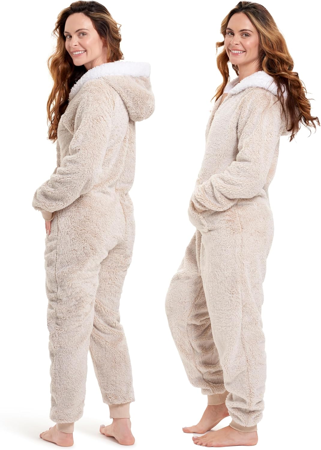The Big Softy - Adult Onesie Pajamas for Women, Teddy Fleece Womens Onesie Pajamas, Fuzzy Pajama Onesies for Women, Teens PJs - Image 3