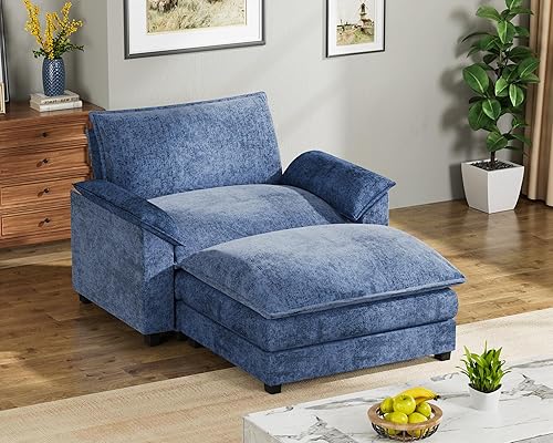 Vista 16 de Homall Sofá Seccional Modular de 119", Sofá en Forma de L con Otomana Reversible, Combinación DIY Chenille Sofá Nube Profundo de 3 Asientos