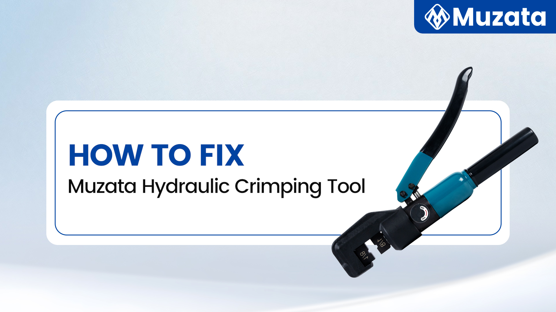 Muzata Custom Cable Railing Crimping Tool Hydraulic Crimper