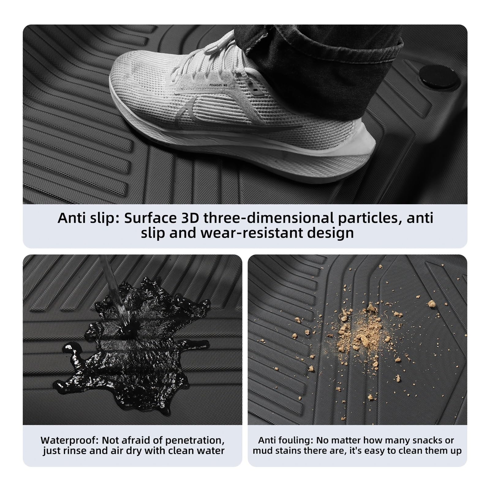 Compatible with Xpeng G6 Car Floor Mats Cargo Liner Trunk Pad TPE 3D Foot Mat Waterproof Tray Set — view 5