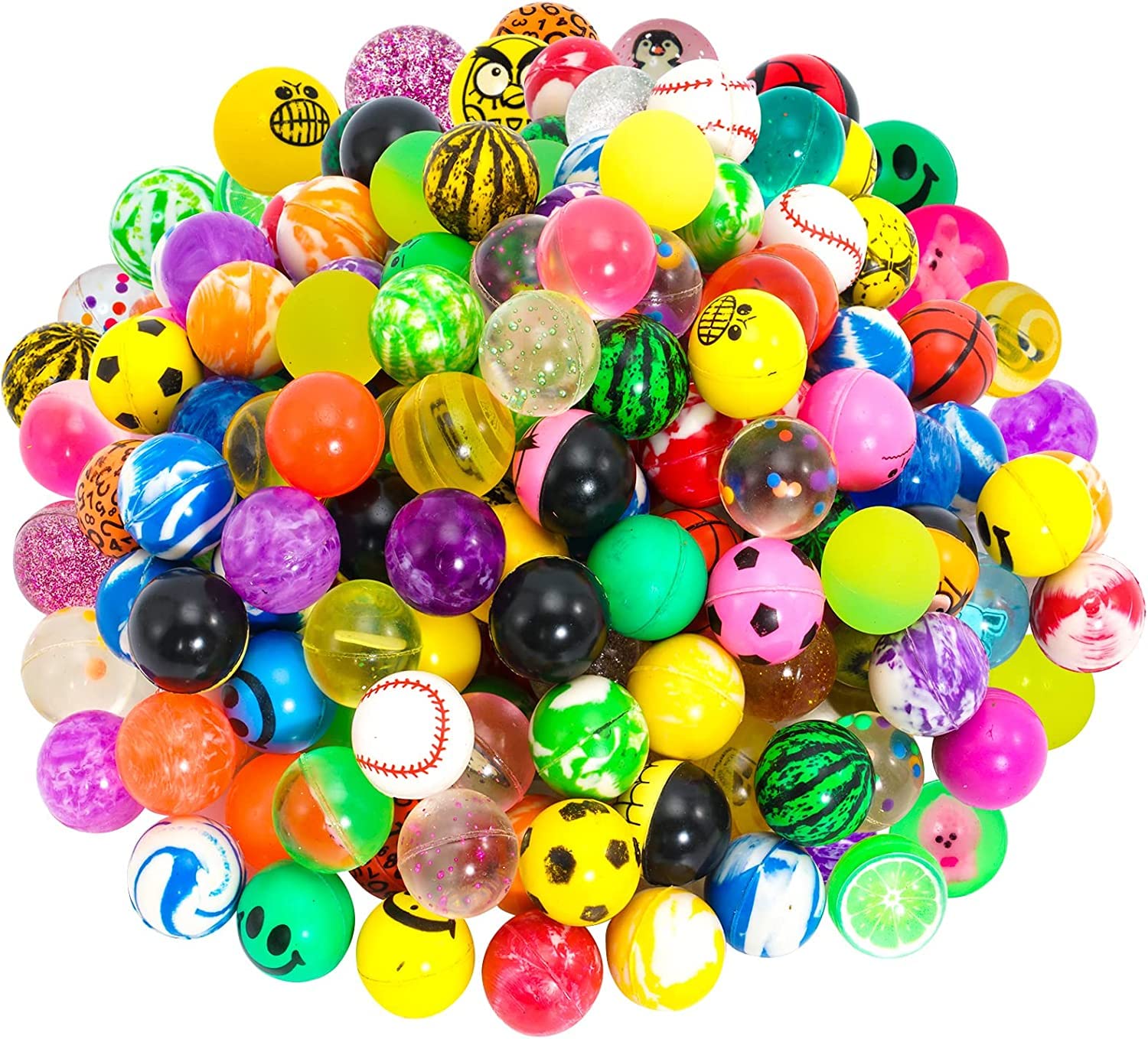 (36 Pcs) Crazy Bouncy Jumping Balls Pack for Kids (27 mm) Birthday Return Gift for Kids