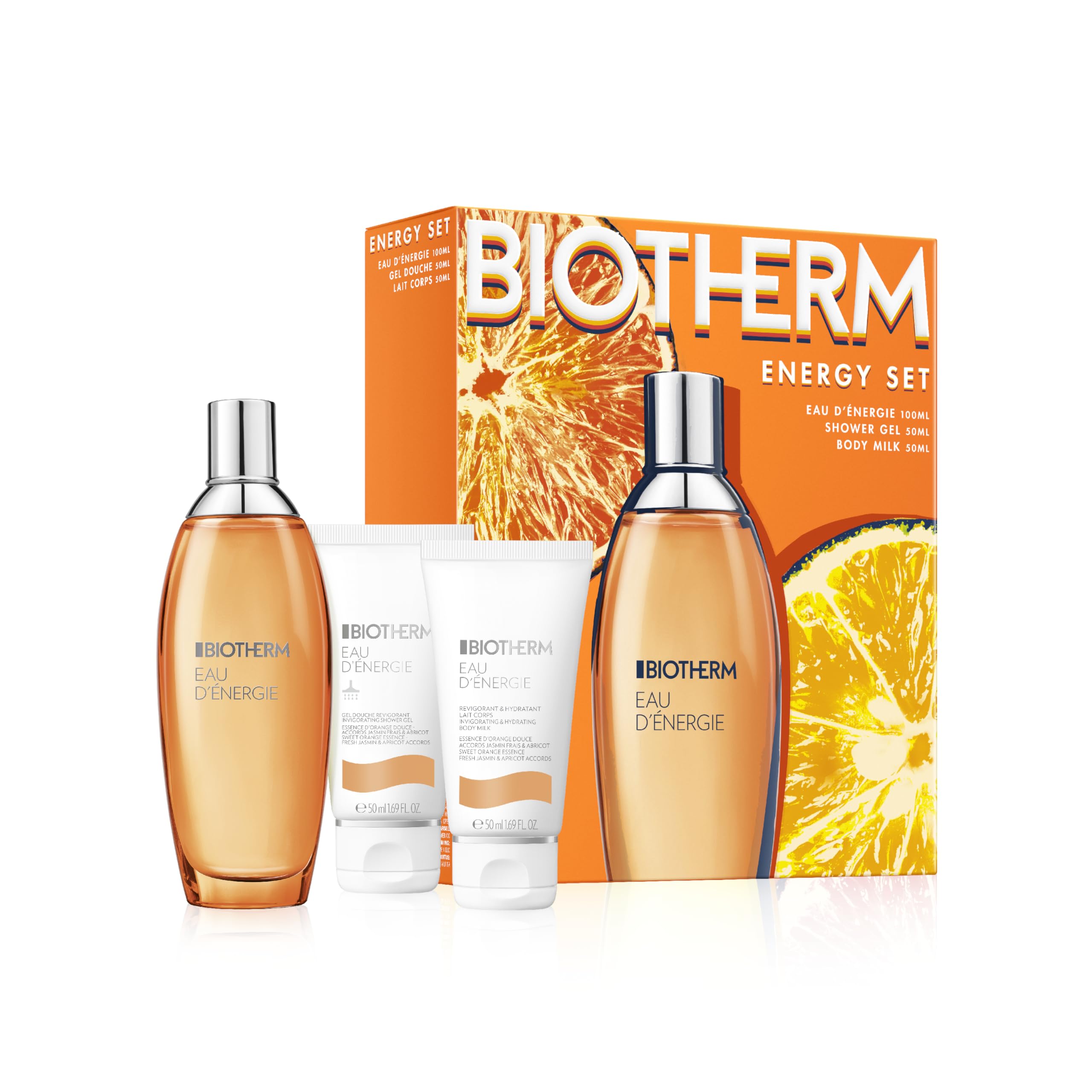 Biotherm Eau d'Énergie EdT Set 100ml Duschgel 50ml Body Milk 50ml
