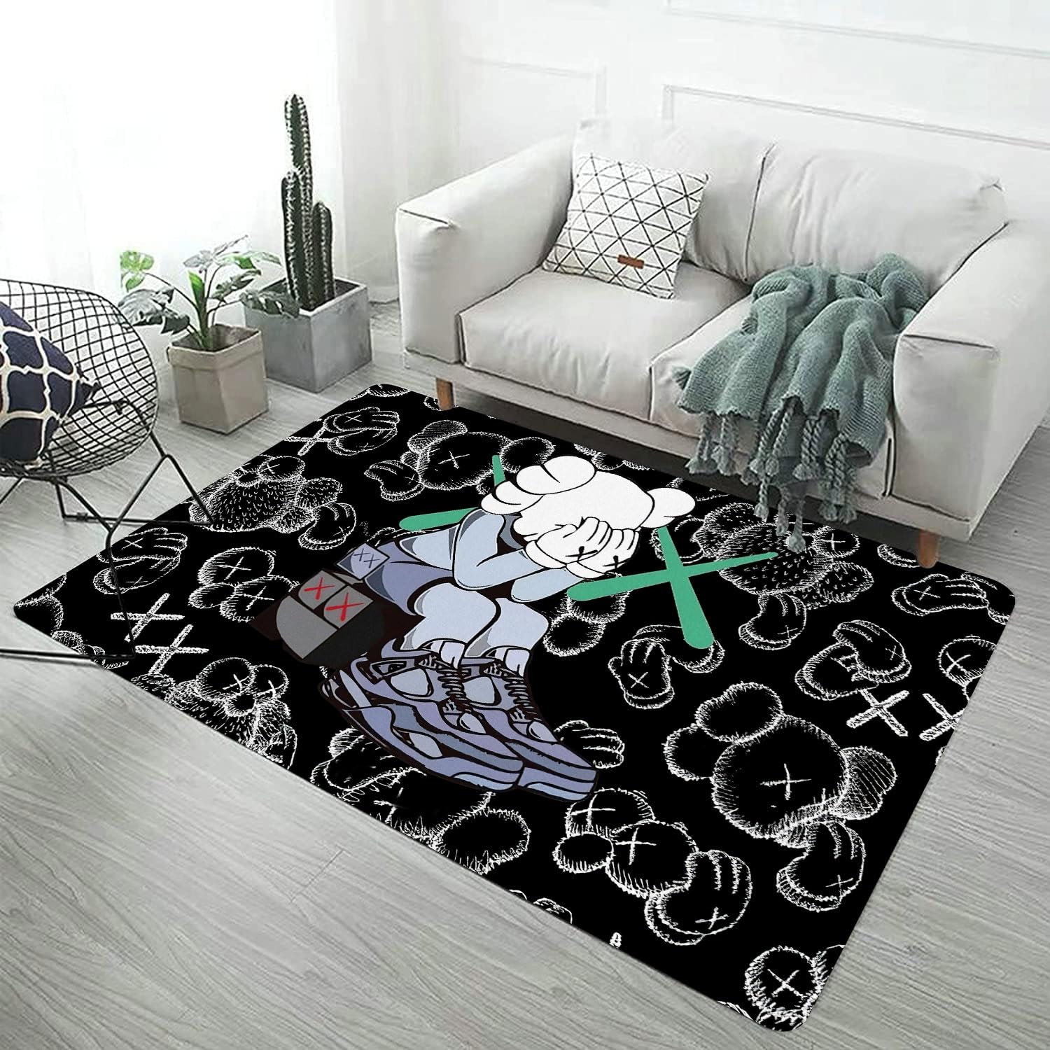 Hypebeast Area Rug Cool Hypebeast Room Decor Carpet 3D Digital Print Rugs Modern Graffiti Art Pop Rug for Living Room Bedroom Playroom Entrance