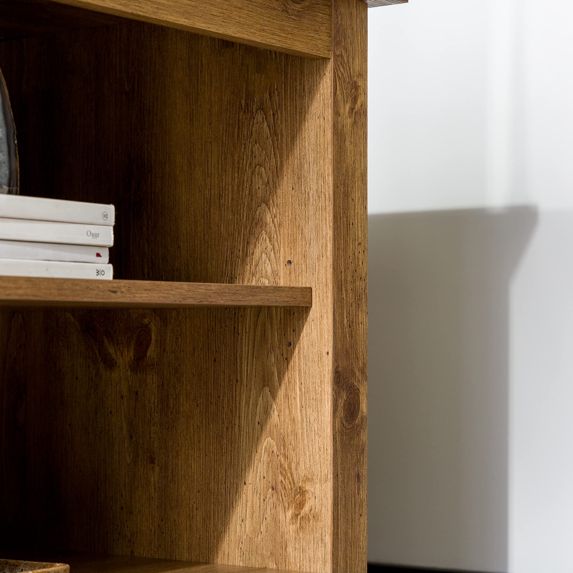 Walker Edison Wren Classic 4 Cubby TV Stand for TVs up to 65 Inches, 58 Inch, Barnwood