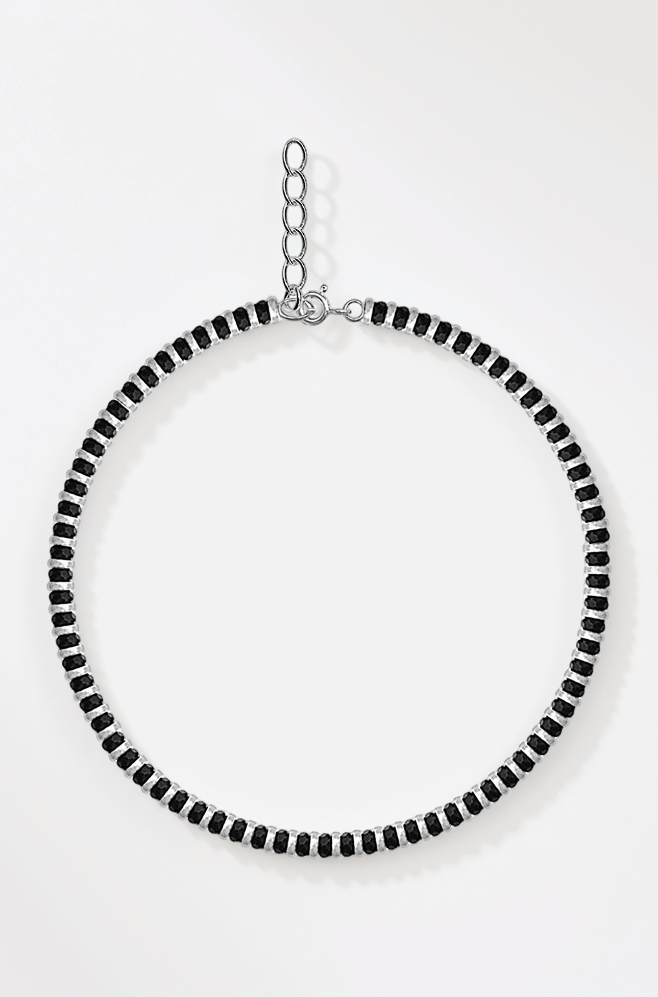 Pure 925 Sterling Silver Nazariya Anklet Payal for Women (Black)