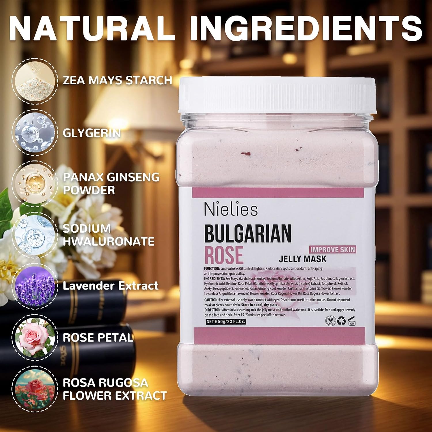 Hydro Jelly Masks for Facials, Jelly Mask Powder, Esthemax Hydro Jelly Mask, Moisturizing& Hydrating 23 Fl Oz (Rose)
