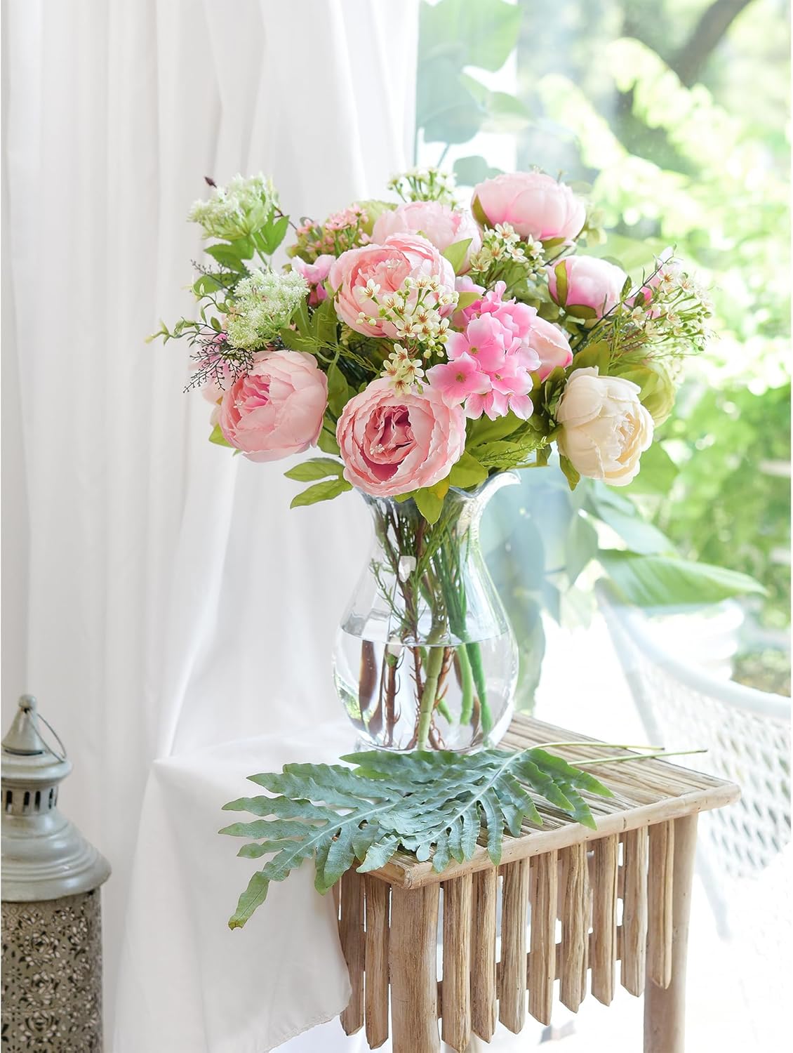 FiveSeasonStuff Vintage Artificial Peonies Silk Peony Flowers and Hydrangeas for Wedding Bridal Home Décor – Beautiful Floral Centerpiece Arrangement Decoration with 2 Bouquets (Charm Pink) - Image 4