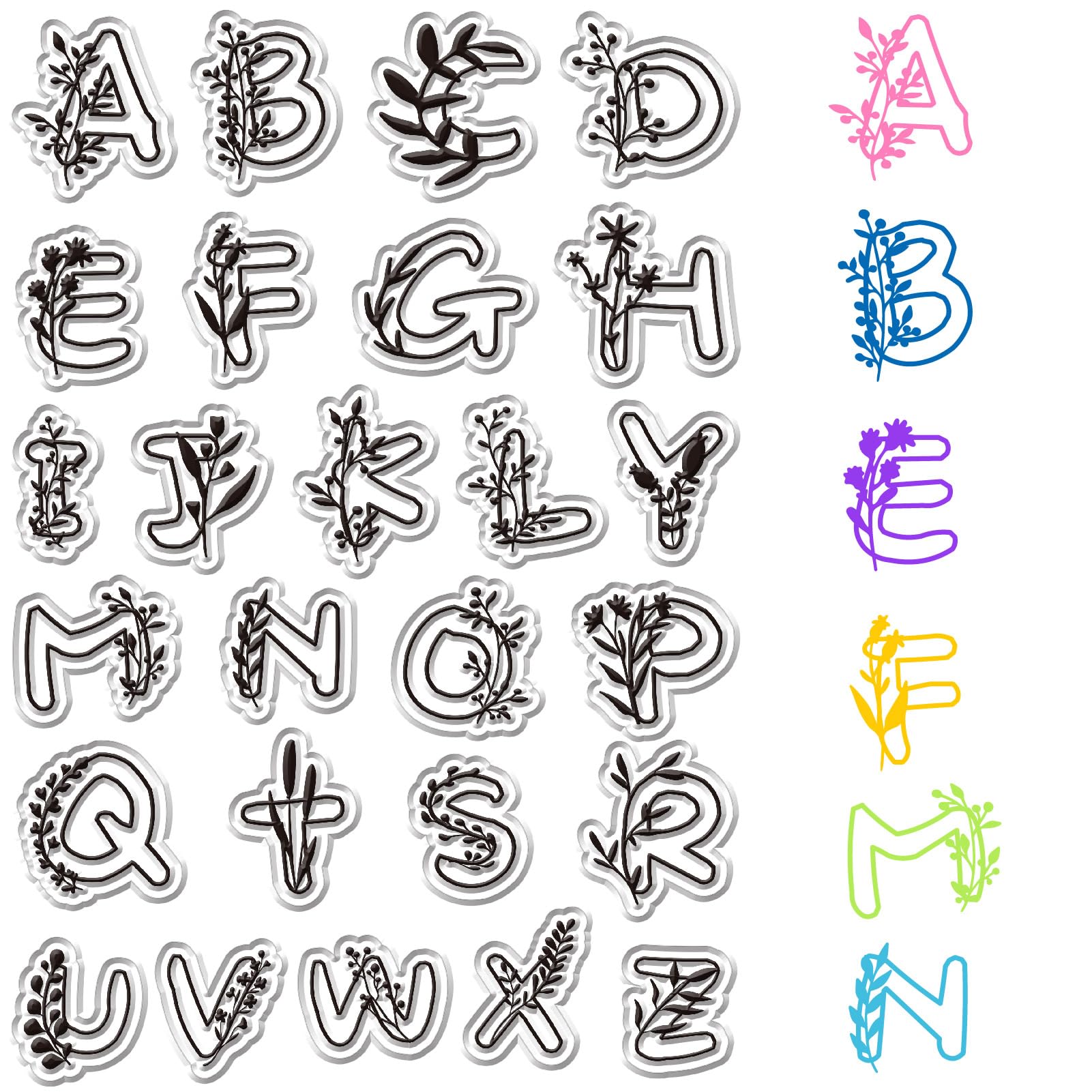 CRASPIRE 26 ital Alphabets Clear Stamps for Card Making Letters Rubber Stamps Letters Alphabet 6.3 x 4.3In Transparent Silicone Seals for Birthday Card DIY Scrapbook Embossing Album Craft Supplies
