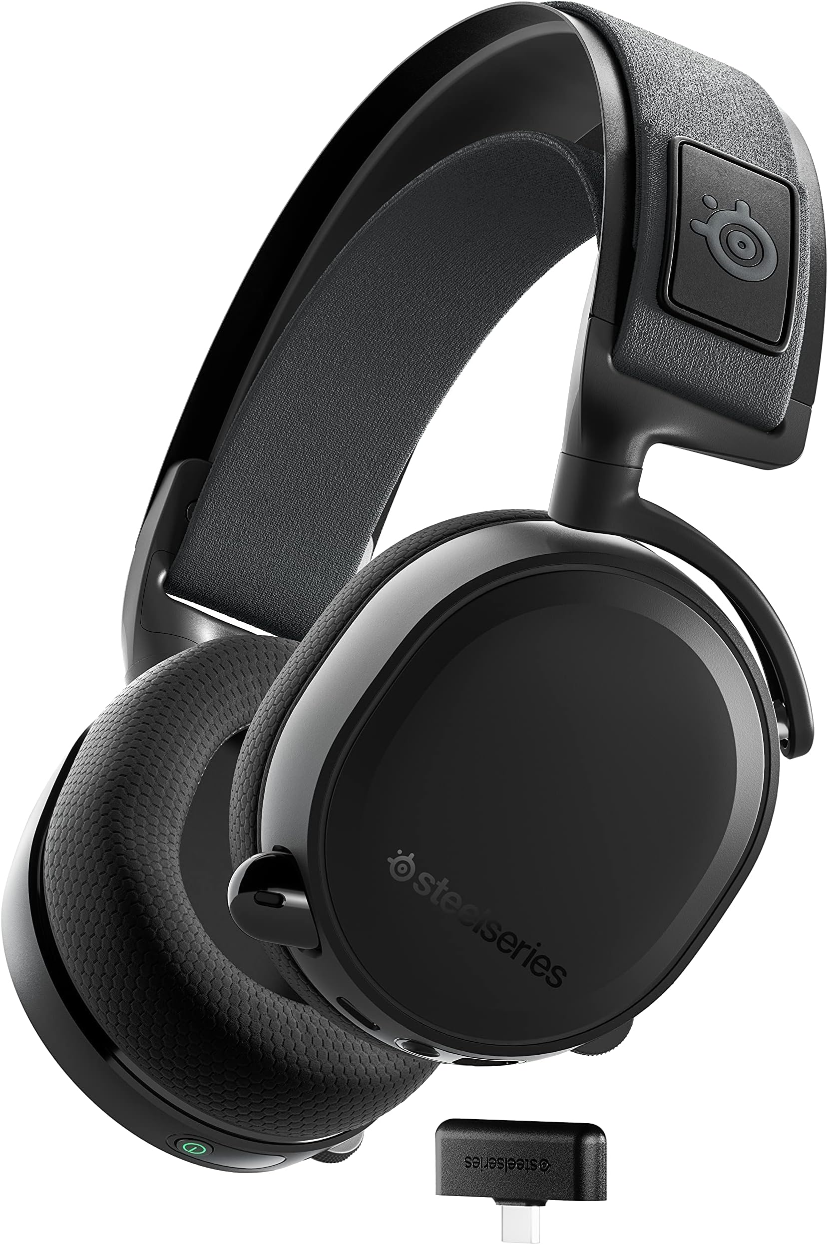 SteelSeries Arctis 7+ Wireless Gaming Headset - Lossless 2.4 GHz - 30 Hour Battery Life - For PC, PS5, PS4, Mac, Android and Switch - Black