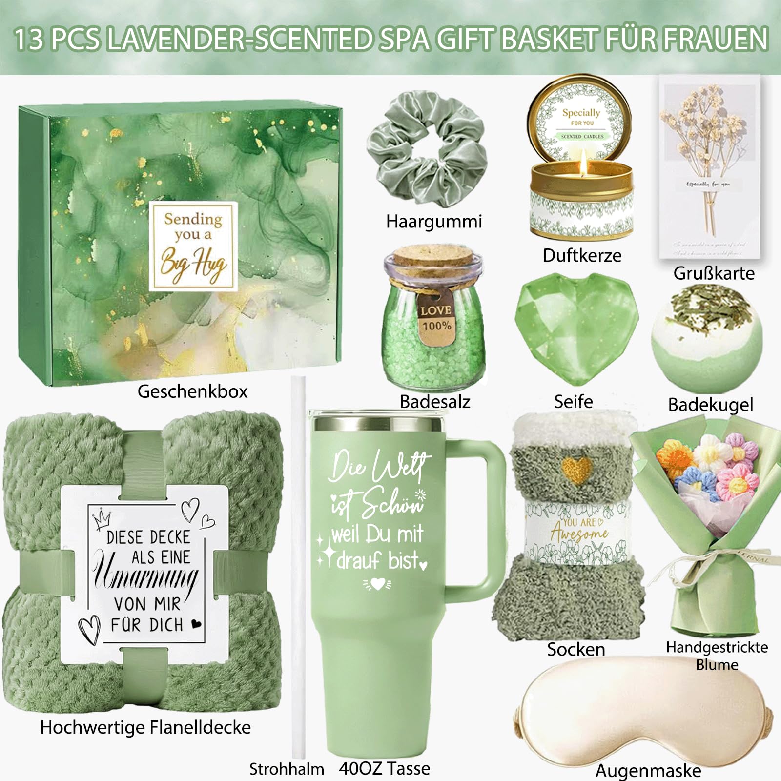 Regalo per donne, regalo di compleanno per donne, regalo rilassante per spa, set regalo per migliori amici, sorella, madre, moglie, fidanzata, collega, bestia e insegnante