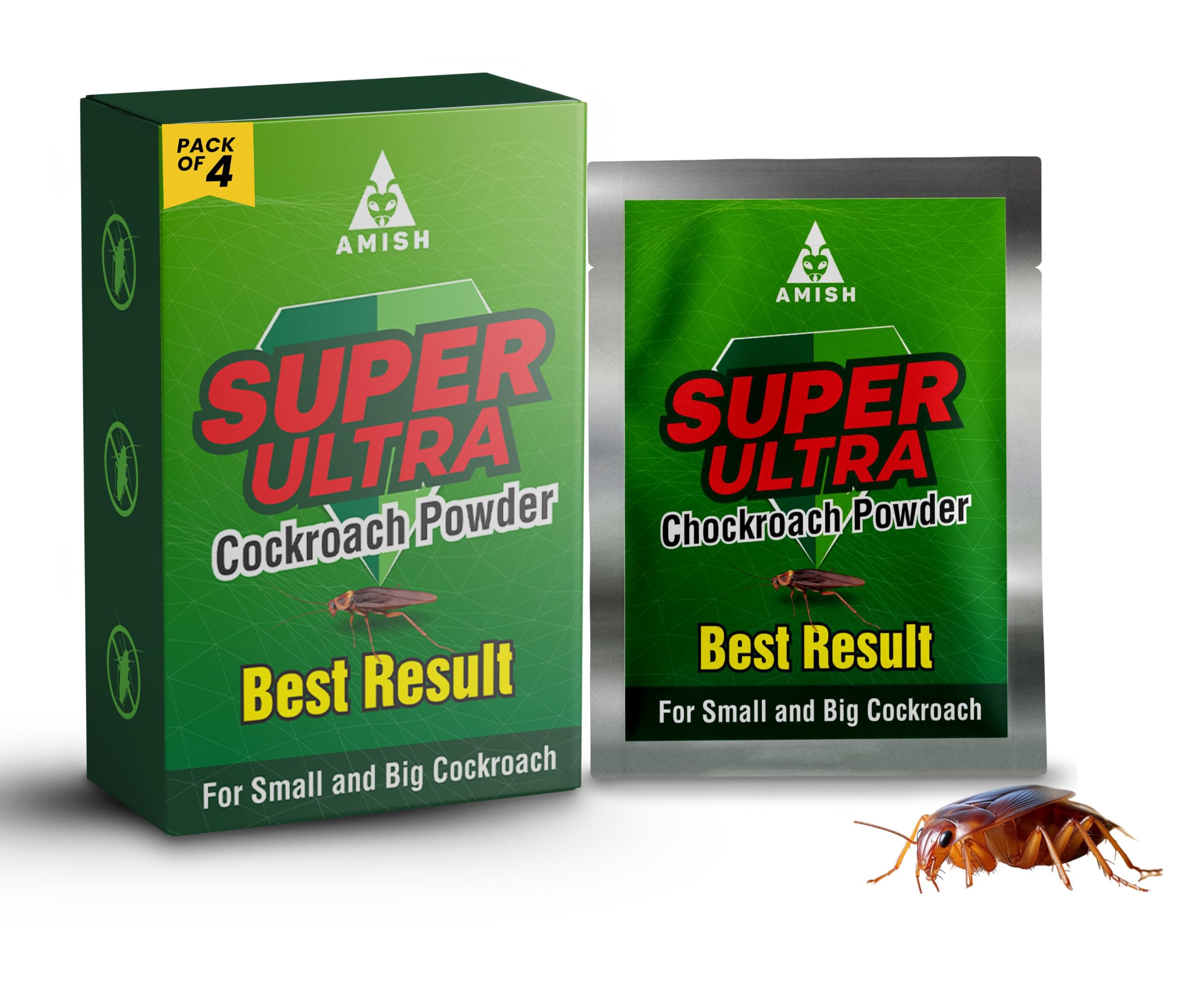 Amish C Herbal Cockroach Powder 10g (Pack of 4) – 100% Organic, Chemical-Free, Fast-Acting Roach Repellent – Eliminates Entire Infestation in 10 Minutes – Safe for Homes with Kids & Pets-picture-15