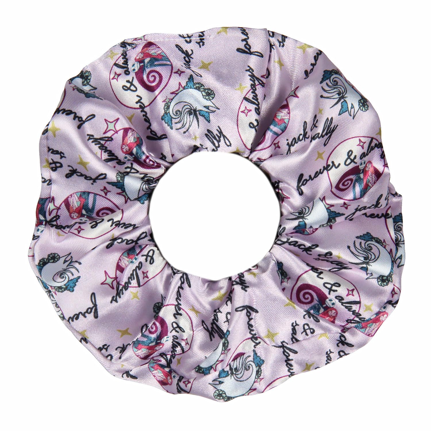 Disney The Nightmare Before Christmas Scrunchie Set Haargummis Haarschmuck für alle Haartypen 3-teiliges Set | Schmerzfreies Entfernen für Zöpfe Pferdeschwanz