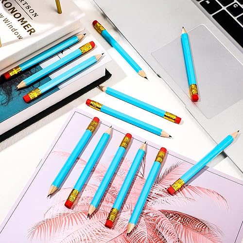 Miniatura 44 de 48 lápices de golf con borrador, mini lápices para boda, pequeños lápices cortos para niños, despedidas de soltera, escuela, oficina, escritura