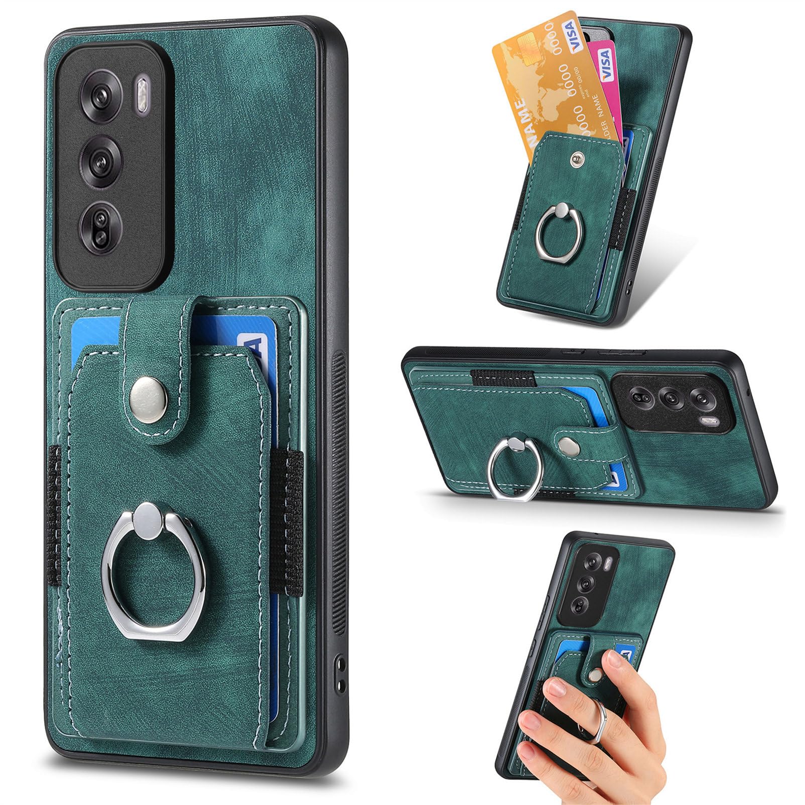 Funda OPPO Reno 12 Pro 5G DEDUX - Cuero Con Ranuras Tarjeta Y Soporte
