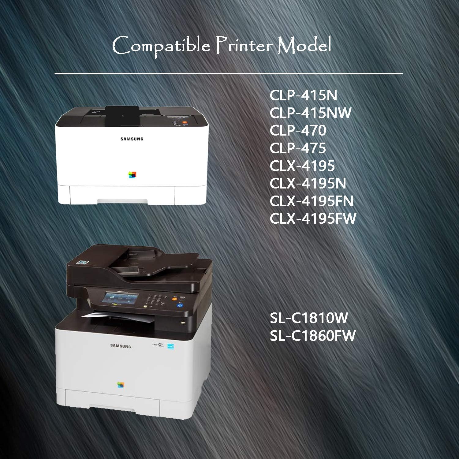 Get Cheap Price TG Imaging Compatible Toner Cartridge Replacement for Samsung CLT-504S CLT504S B/C/Y/M 4-Pack Set Work for SL-C1860FW SL-C1810W CLX-4195FW Printer