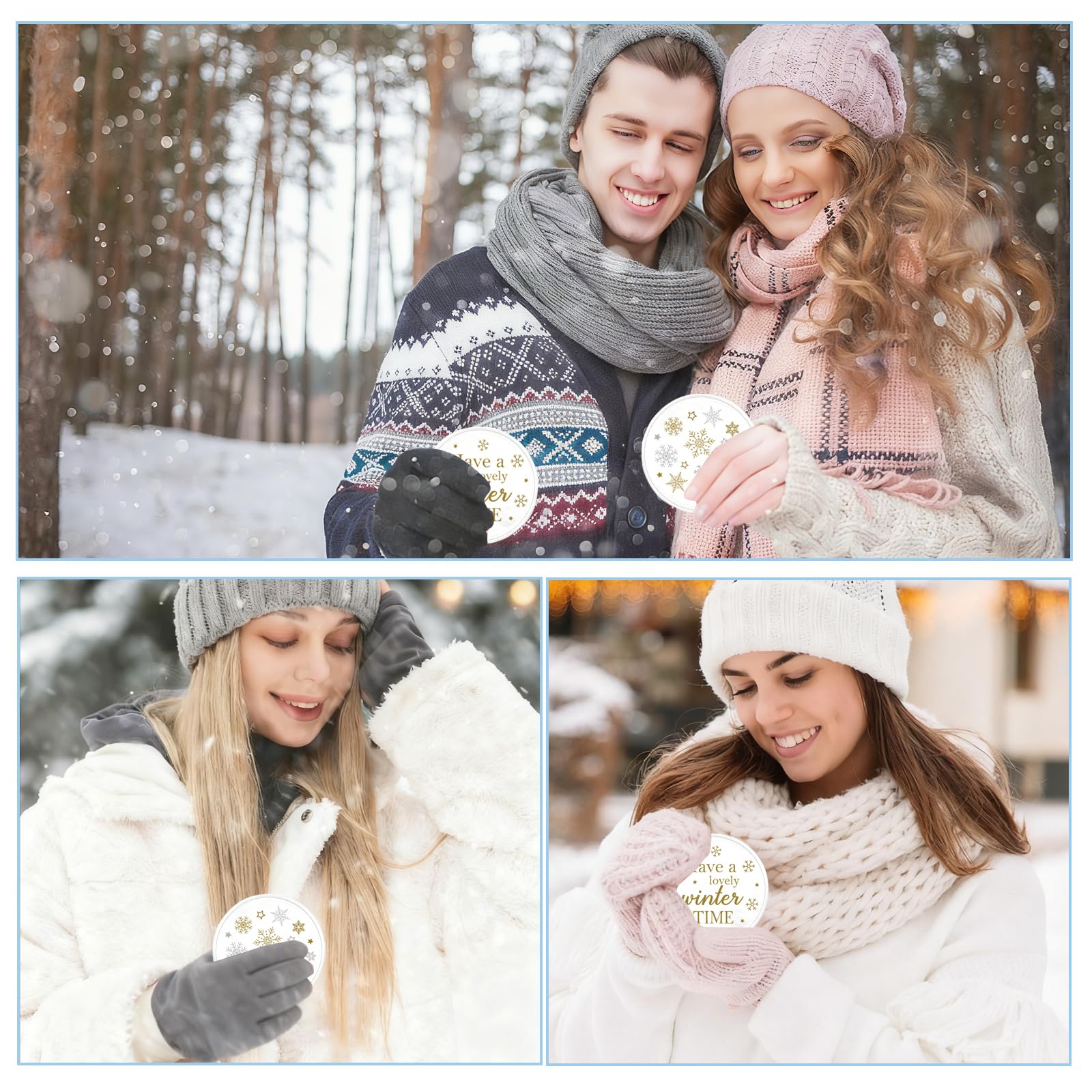 Scaldamani Riutilizzabile, 4 Pezzi Scaldamani Portatile, Scalda Mani Tascabili, Scaldatasche Mani, Scalda Mani Gel Inverno per Regali Natalizi Viaggi Ufficio
